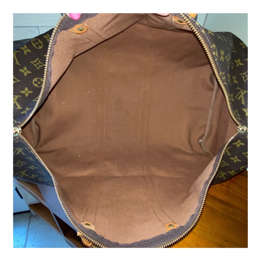 Louis Vuitton Monogram Canvas Keepall Travel Duffel with Vachetta Trim - Picture 12 of 13
